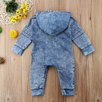 Denim Hooded Romper