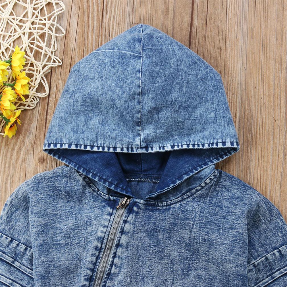 Denim Hooded Romper