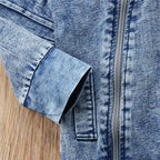 Denim Hooded Romper
