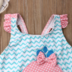 One Piece Chevron Whale Swimsuit