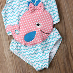 One Piece Chevron Whale Swimsuit