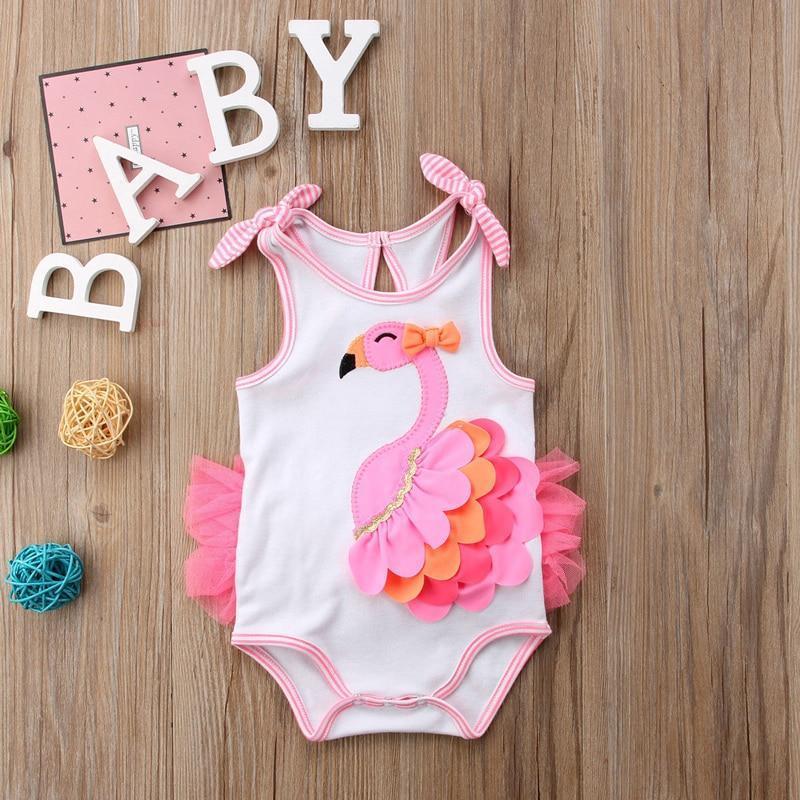 Ruffle Flamingo Romper