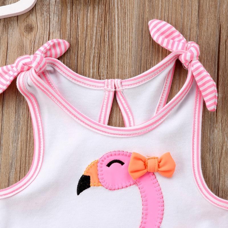 Ruffle Flamingo Romper