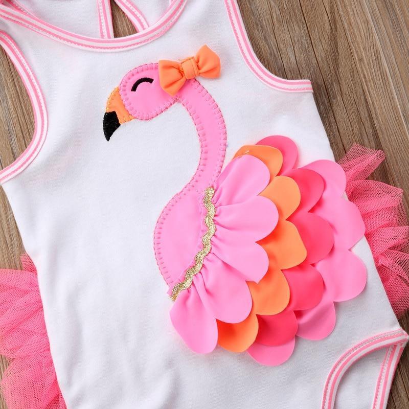 Ruffle Flamingo Romper