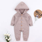 Knitted Sweater Hoodie Romper (2 Colors)