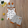 Striped Hooded Top Shorts Outfit
