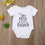 My Big Sister or Brother Has Paws Dog Onesie