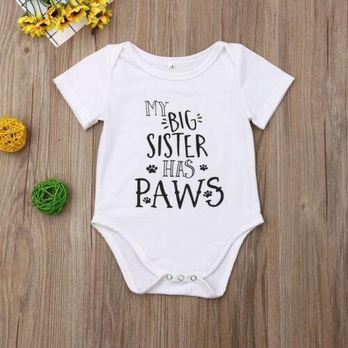 My Big Sister or Brother Has Paws Dog Onesie