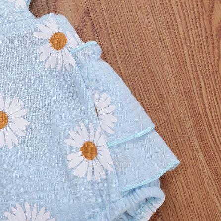 Floral Ruffled Daisy Romper