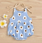 Shoulder Tie Daisy Romper