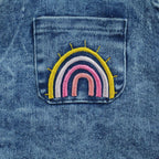 Denim Rainbow Romper