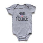 Born Together Friends Forever Twin Onesies