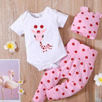 Baby Girl Pink Polka Dot Giraffe Outfit