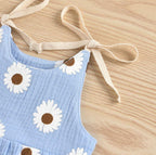 Shoulder Tie Daisy Romper