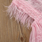 Floral Lace Feather Dress