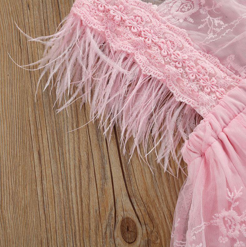 Floral Lace Feather Dress