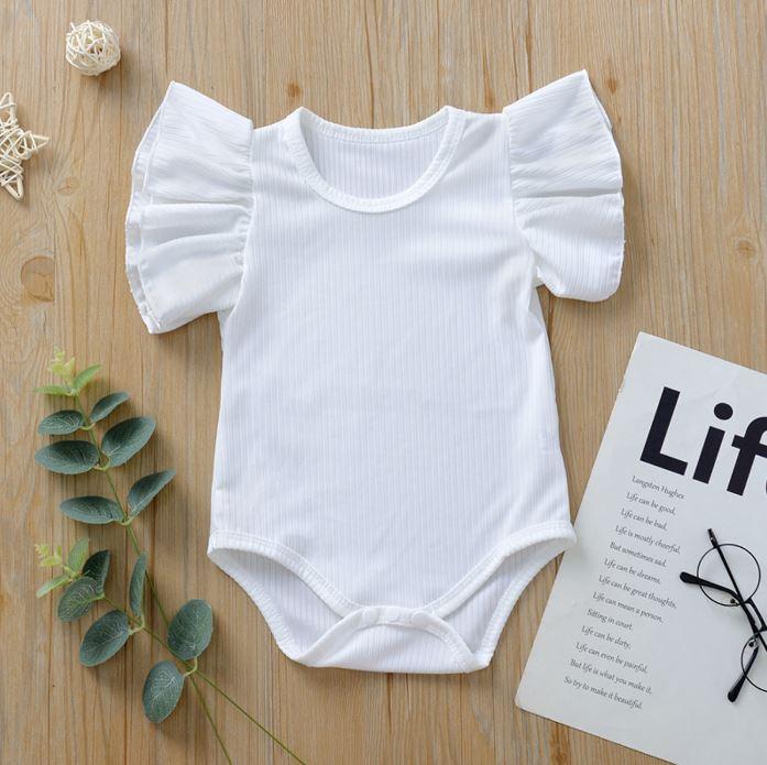 Solid Ribbed Flare Onesie