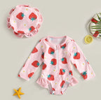 Long Sleeve Summer Fun Swimsuit & Hat