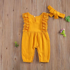 Ruffled Lace Romper with Bow