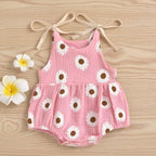 Shoulder Tie Daisy Romper