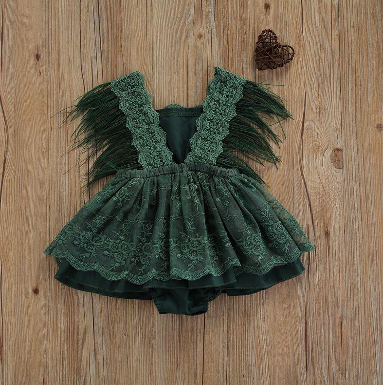 Floral Lace Feather Dress