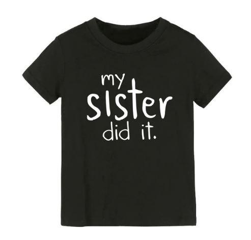 Matching Sibling My Brother or Sister Did It Onesie & T-shirt