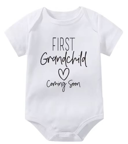First Grandchild Coming Soon Onesie