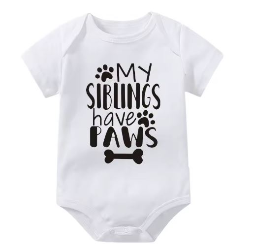 My Siblings Have Paws Cute Onesie