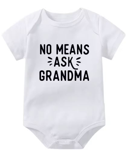 No Means Ask Grandma Onesie