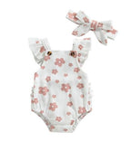 Ruffled Rae Flower Romper & Bow