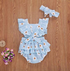 Floral Ruffled Daisy Romper