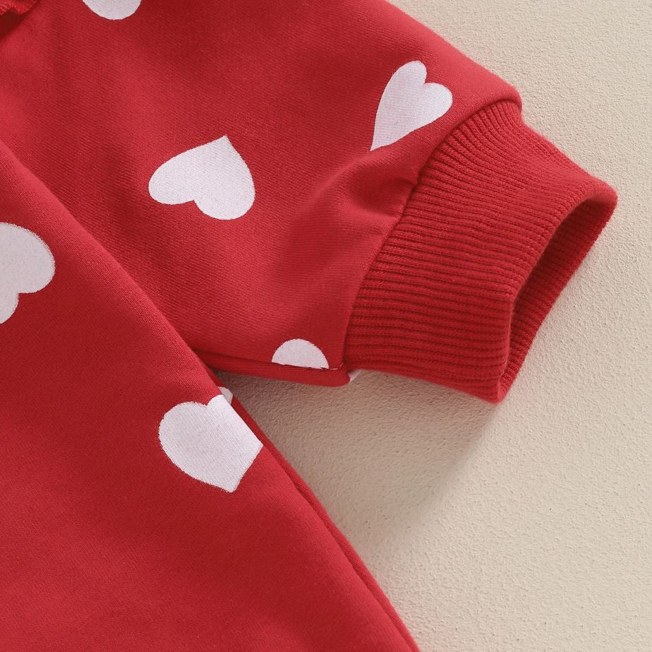 Heart Ruffle Onesie & Bow