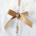 White Lace Dress with Bow