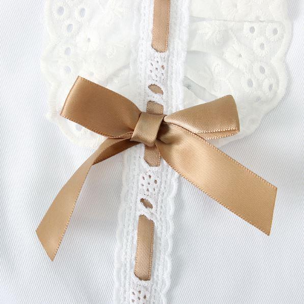 White Lace Dress with Bow