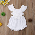 Lace Sleeve Floral Romper