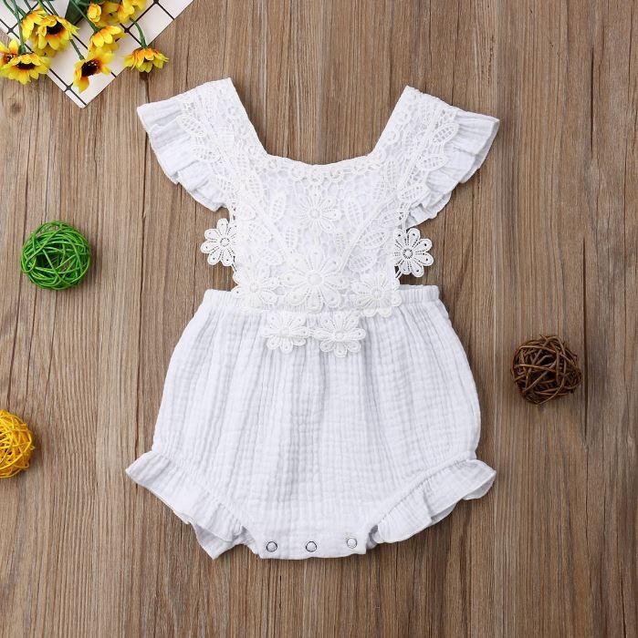 Lace Sleeve Floral Romper