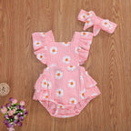 Floral Ruffled Daisy Romper