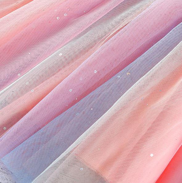Rainbow Mesh Tutu Dress