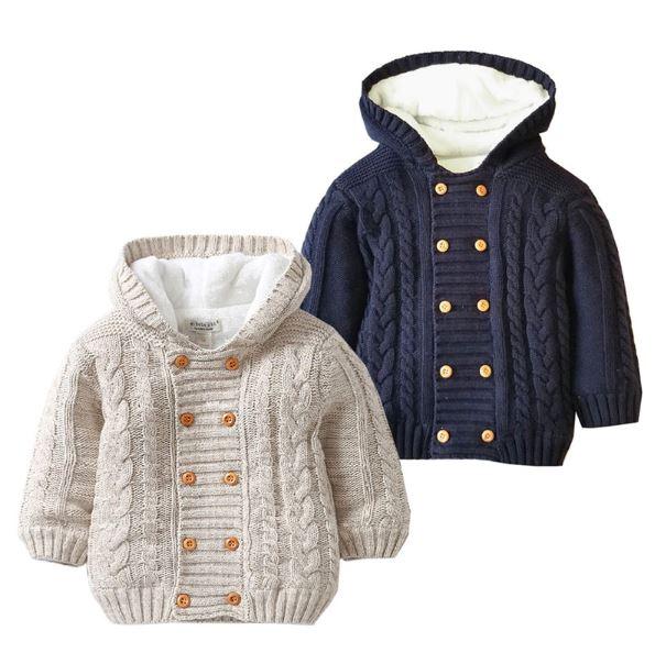 Knitted Fleece Lined Winter Sweater