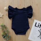 Solid Ribbed Flare Onesie